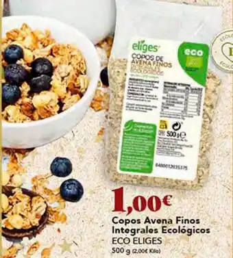 Gadis Copos avena finos integrales ecológicos eco eliges oferta