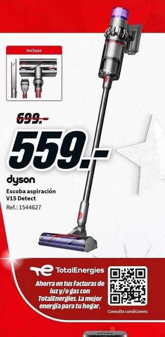 MediaMarkt Dyson escoba aspiración v15 detect oferta