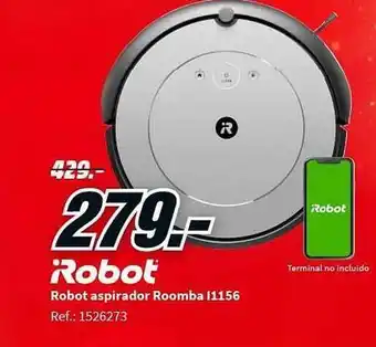MediaMarkt Irobot robot aspirador roomba l1156 oferta