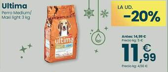 Clarel Ultima perro medium maxi light 3 kg oferta