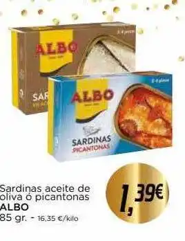 Proxi Ssardinas aceite de oliva ó picantnas albo oferta