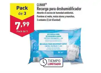 ALDI Clinair recarga para deshumidificador oferta