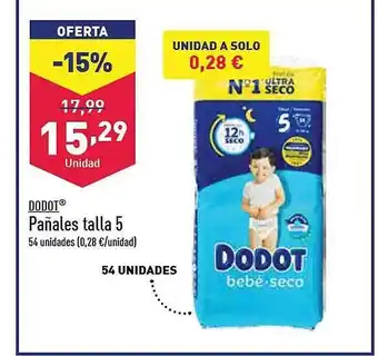 ALDI Dodot pañales talla 5 oferta