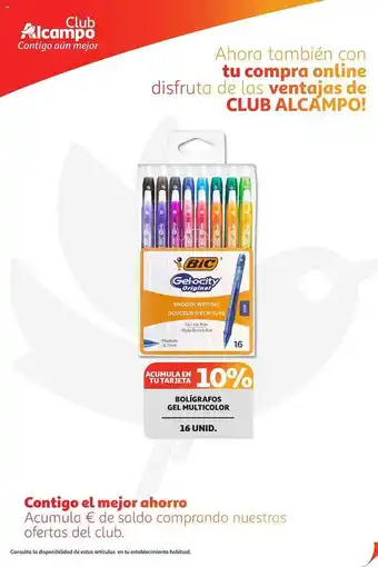 Alcampo Bolígrafos gel multicolor bic oferta