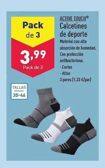 ALDI Active touch calcetines de deporte oferta