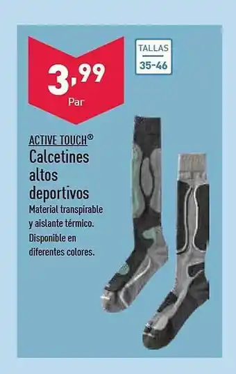 ALDI Active touch calcetines altos deportivos oferta