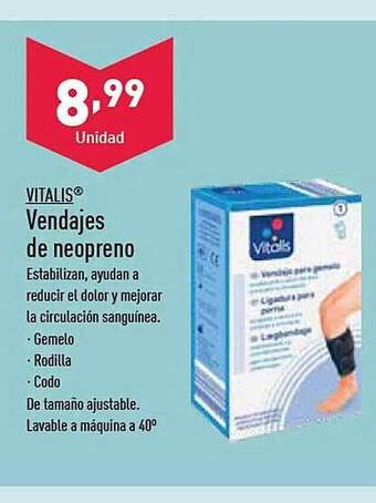 ALDI Vitalis vendajes de neopreno oferta