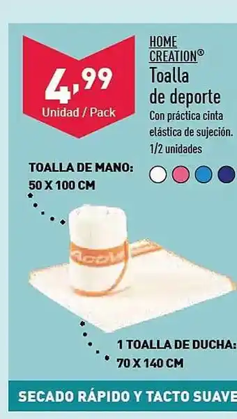 ALDI Home creation toalla de deporte oferta