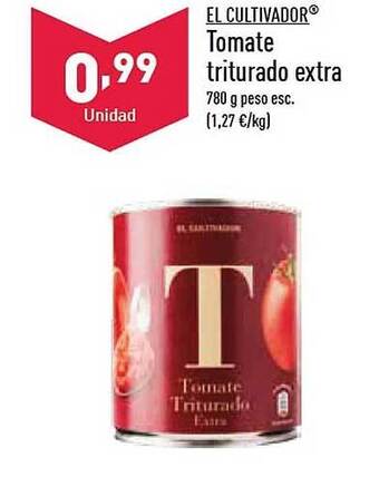 ALDI El cultivador tomate triturado extra oferta