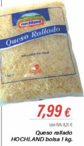 Cash Ifa Queso rallado hochland bolsa oferta