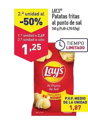 ALDI Lay's patatas frtias al punto de sal oferta