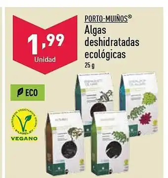 ALDI Porto-muiños algas deshidratadas ecológicas oferta