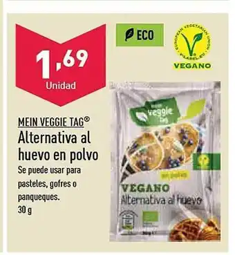 ALDI Mein veggie tag alternativa al huevo en polvo oferta