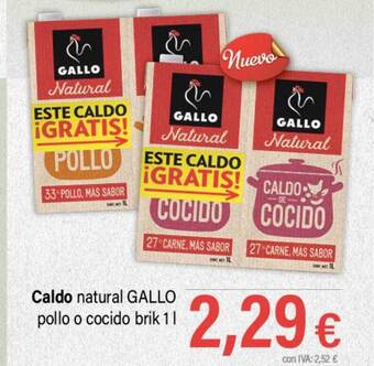 Cash Ifa Caldo natural gallo pollo o cocido oferta