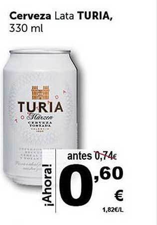 Masymas Cerveza lata turia oferta