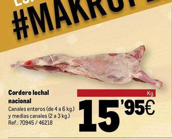 Makro Cordero lechal nacional oferta