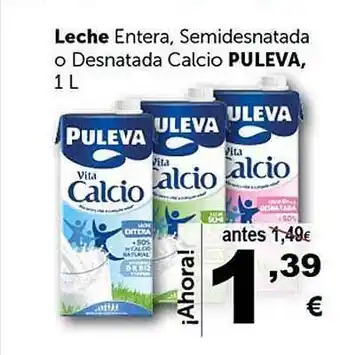 Masymas Leche entera, semidesnatada o desnatada calcio puleva oferta