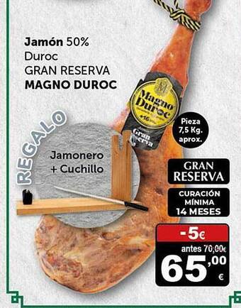 Masymas Jamón 50% duroc gran reserva magno duroc oferta