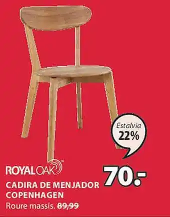 JYSK Royaloak cadira de menjador capenhagen oferta