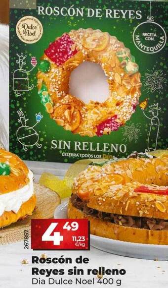 Dia Roscón de reyes sin relleno dia dulce noel oferta
