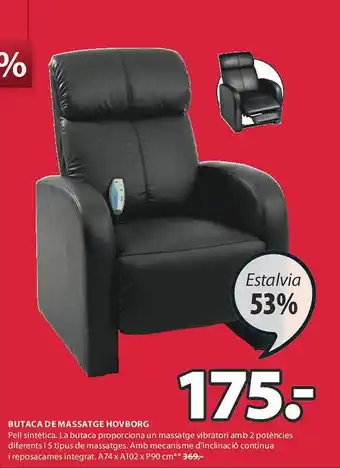 JYSK Butaca de massatge hovborg oferta