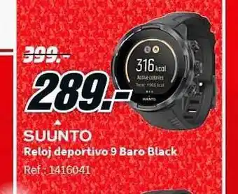 MediaMarkt Suunto reloj deportivo 9 baro black oferta