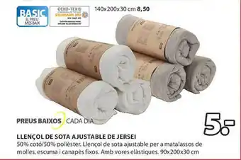 JYSK Preux baixos cada dia llençol de sota ajustable de jersei oferta