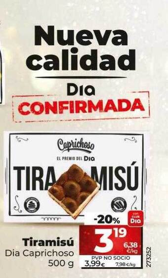 Dia Tiramisú dia caprichoso oferta