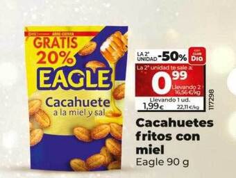 Dia La 2a unidad -50% cacahuetes fritos con miel eagle oferta
