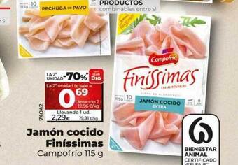 Dia La 2a unidad -70% jamón cocido finíssimas campofrío oferta