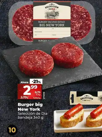 Dia Burger big new york selección de dia bandeja oferta