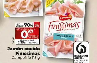 Dia La 2a unidad -70% jamón cocido finíssimas campofrío oferta