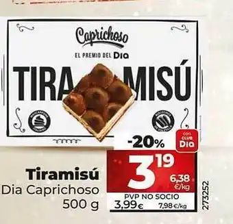 Dia Tiramisú dia caprichoso oferta