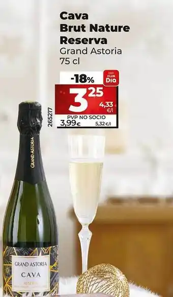 Dia Cava brut nature reserva grand astoria oferta