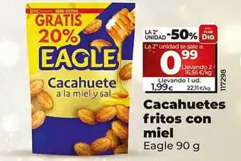 Dia La 2a unidad -50% cacahuetes fritos con miel eagle oferta