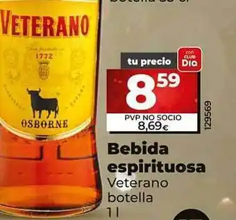 Dia Bebida espirituosa veterano botella oferta