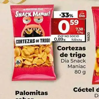Dia Cortezas de trigo dia snack maniac oferta
