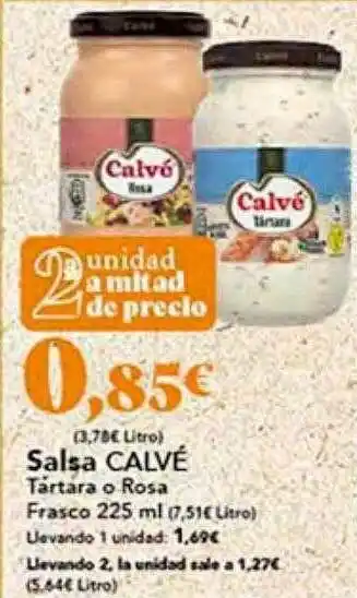 Gadis Salsa calvé tártara o rosa frasco oferta