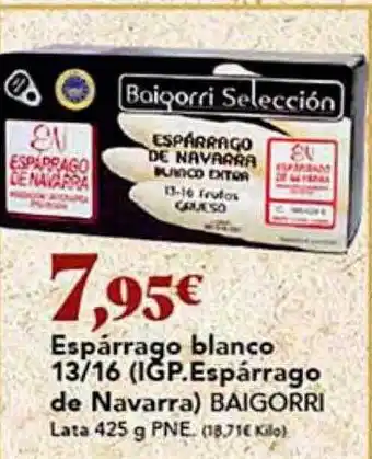 Gadis Espárrago blanco 13-16 igp. espárrago de navarra baigorri oferta