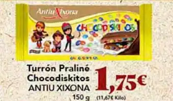 Gadis Turrón praliné chocodiskitos antiu xixona oferta