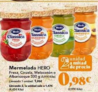 Gadis Mermelada hero fresa, ciruela, melocotón o albaricoque oferta