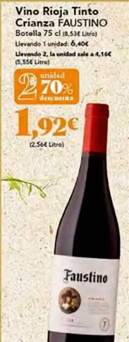Gadis Vino rioja tinto crianza faustino botella oferta