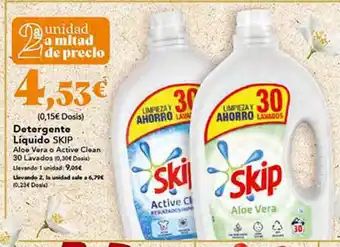 Gadis Detergente líquido skip aloe vara o active clean 30 lavados oferta