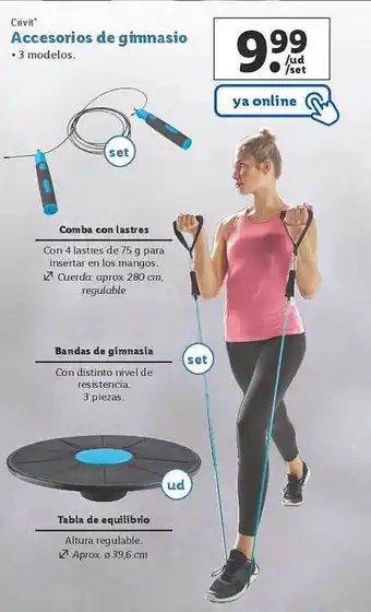 Lidl Crivit accesorios de gimnasio oferta