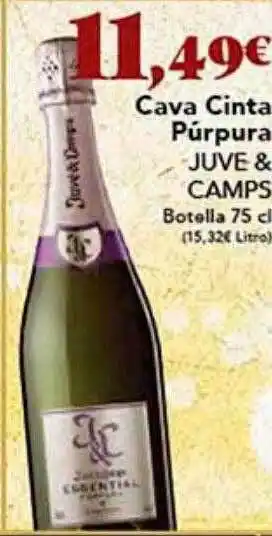 Gadis Cava cinta púrpura juve & camps botella oferta