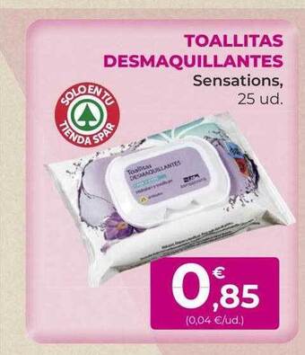 SPAR Gran Canaria Toallitas desmaquillantes sensations oferta