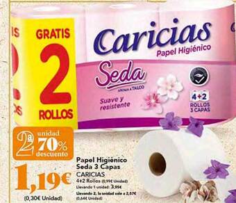 Gadis Papel higiénico seda 3 capas caricias oferta