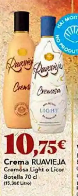 Gadis Crema ruavieja cremosa light o licor botella oferta