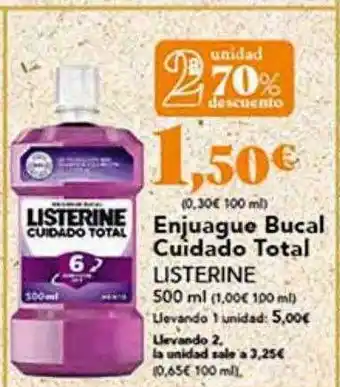 Gadis Enjuague bucal cuidado total listerine oferta