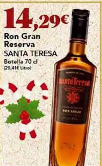 Gadis Ron gran reserva santa teresa botella oferta